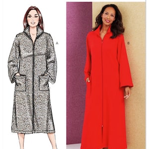 Sewing Pattern Women's Robe Pattern, Zip Front Robe Pattern, Butterick Sewing Pattern 6967