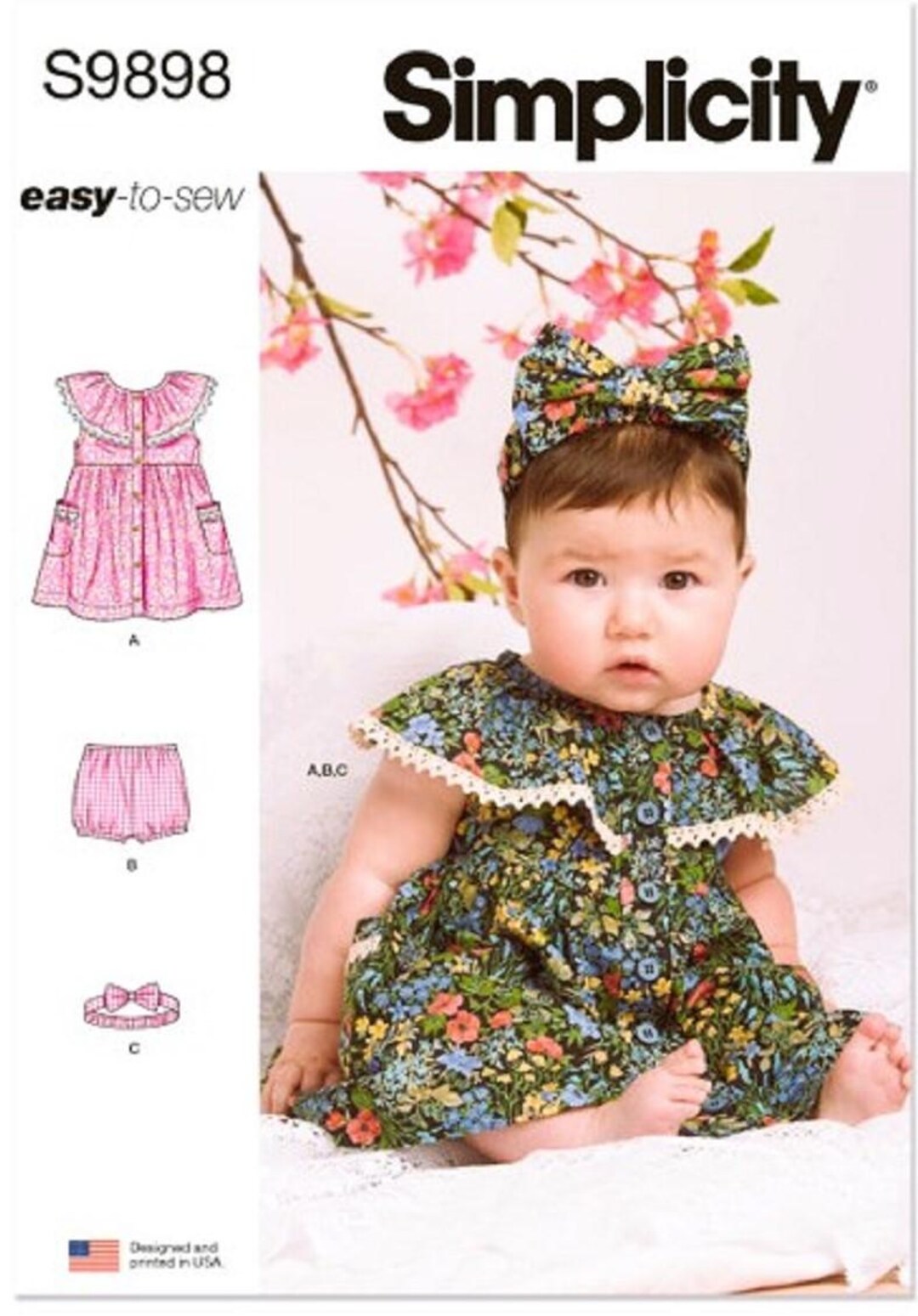 Simplicity Paper Sewing Pattern Baby Dress and Panties Pattern, Toddler ...
