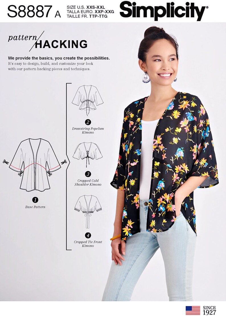 Sewing Pattern Misses' Kimono Pattern Kimono Cardigan Etsy