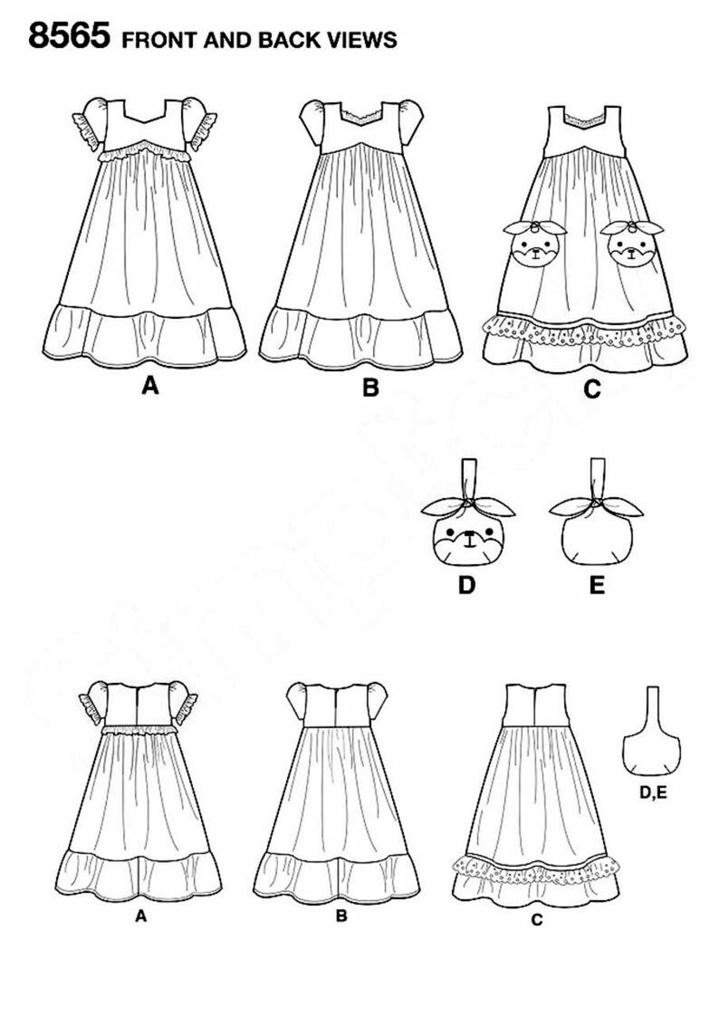 Sewing Pattern for Child's Dress and Purse Pattern Little Etsy