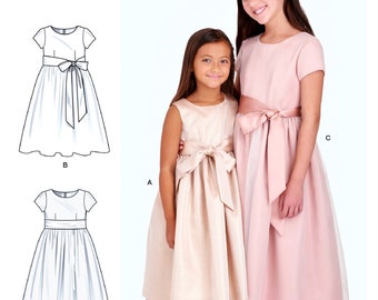 Sewing Pattern Girls' Dress Pattern, Flower Girls' Dress Pattern, Girls' Special Event Dress Pattern, Simplicity Sewing Pattern 9246