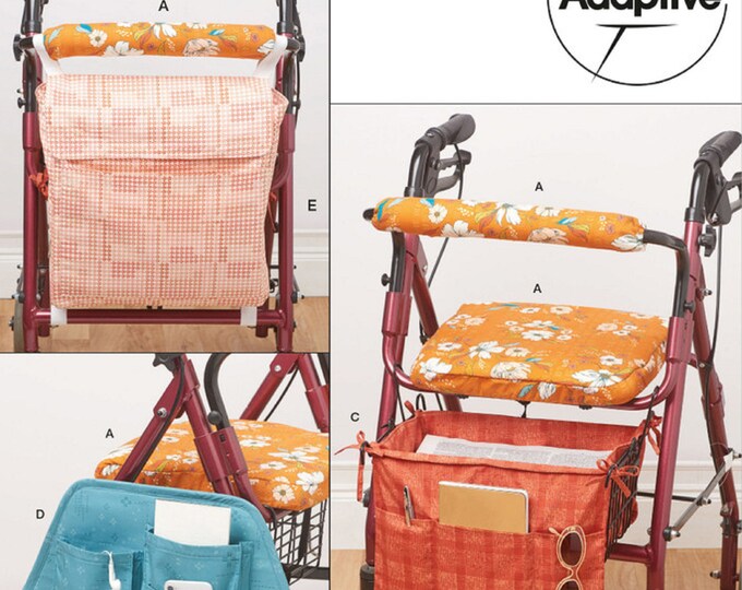 Walker Pattern Sewing Patterns Walker Pockets Pattern, Wheeled Walker Accessories ...