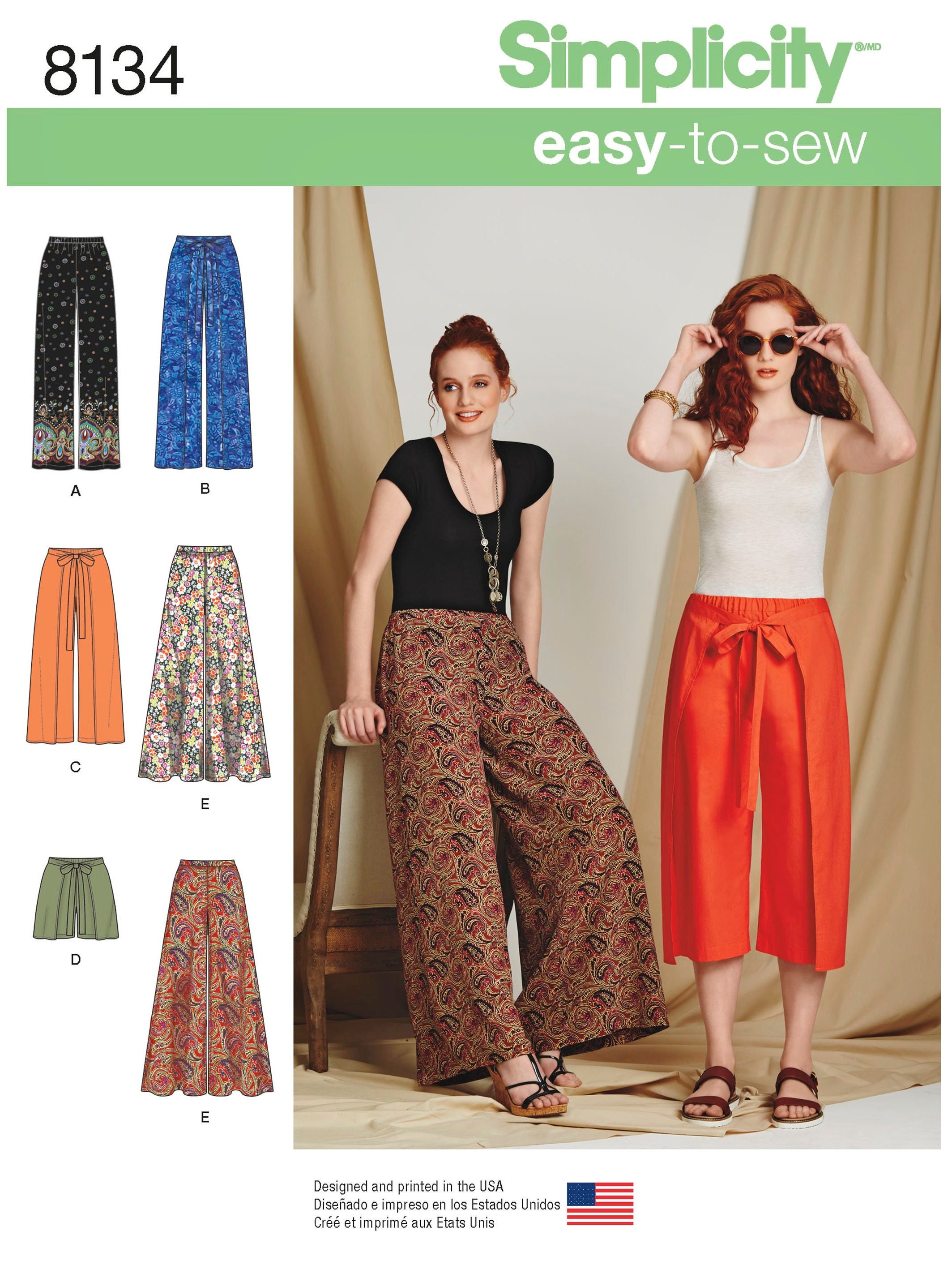 Sewing Pattern Palazoo Pants Pattern 