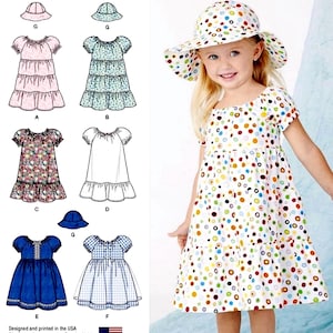 Sewing Pattern Girls' Dress Pattern, Little Girls Dress Pattern, Toddler and Baby Dress Pattern, Simplicity Sewing Pattern 9126