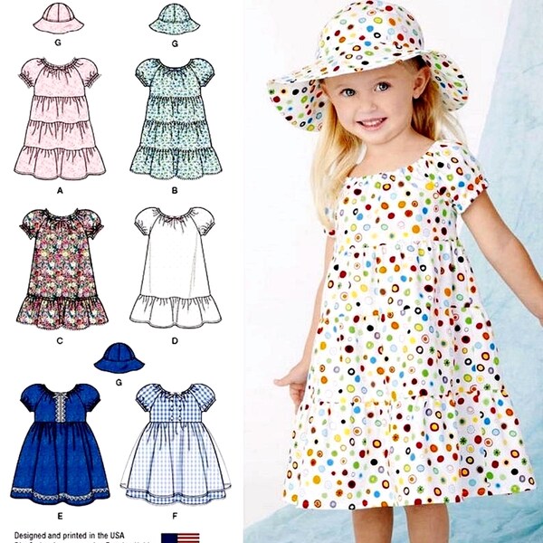 Sewing Pattern Girls' Dress Pattern, Little Girls Dress Pattern, Toddler and Baby Dress Pattern, Simplicity Sewing Pattern 9126