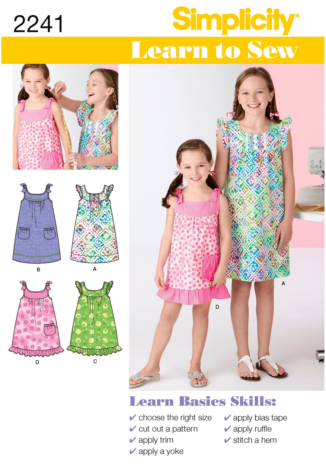 Sewing Pattern Girls Easy Dress Pattern Little Etsy