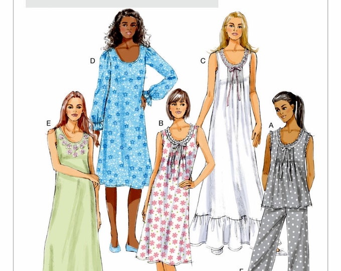 Sewing Pattern Ladies Nightgown Pattern Womens PJ Pattern Etsy
