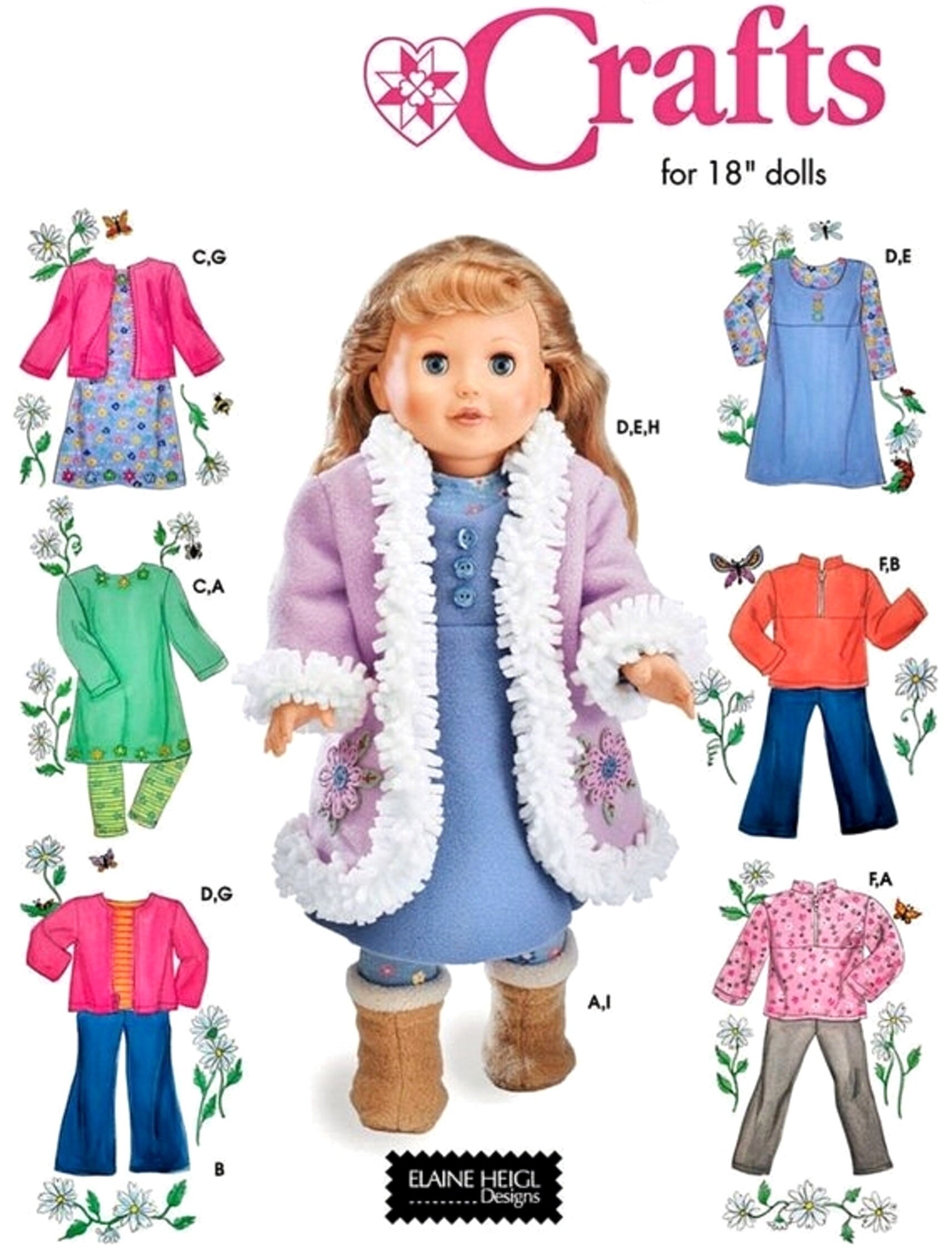 18 inch Doll Clothes Pattern 18 inch Doll Coat Pattern Doll Etsy