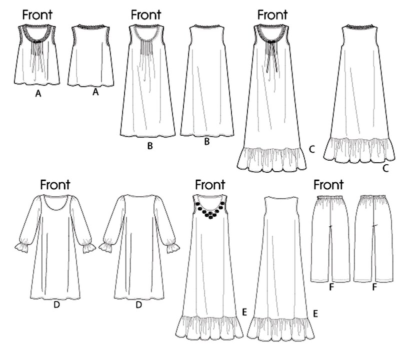 Sewing Pattern Ladies Nightgown Pattern Womens PJ Pattern | Etsy
