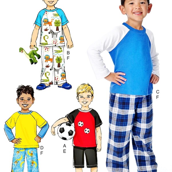 Sewing Pattern Kid's Pajama Pattern, Boys' Loungewear Pattern, Children's Pajama Pattern, Simplicity Sewing Pattern 9205