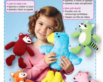 Sewing Pattern Stuffed Toy Pattern, Beginner Sewing Stuffed Toy Pattern, Woodland Animals Stuffed Toy Pattern, McCall's Sewing Pattern 7522