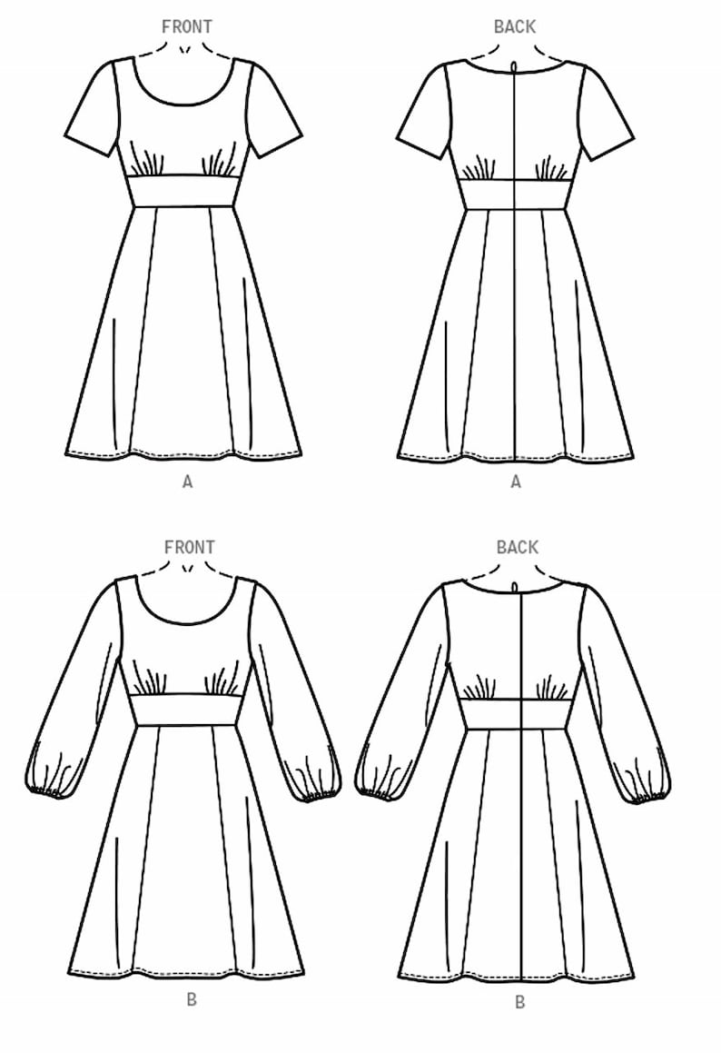 Sewing Pattern Women's Dress Pattern Deep