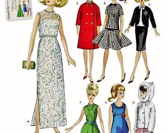 Sewing Pattern 11 1/2 Inch Fashion Doll Clothes Patterns | Etsy