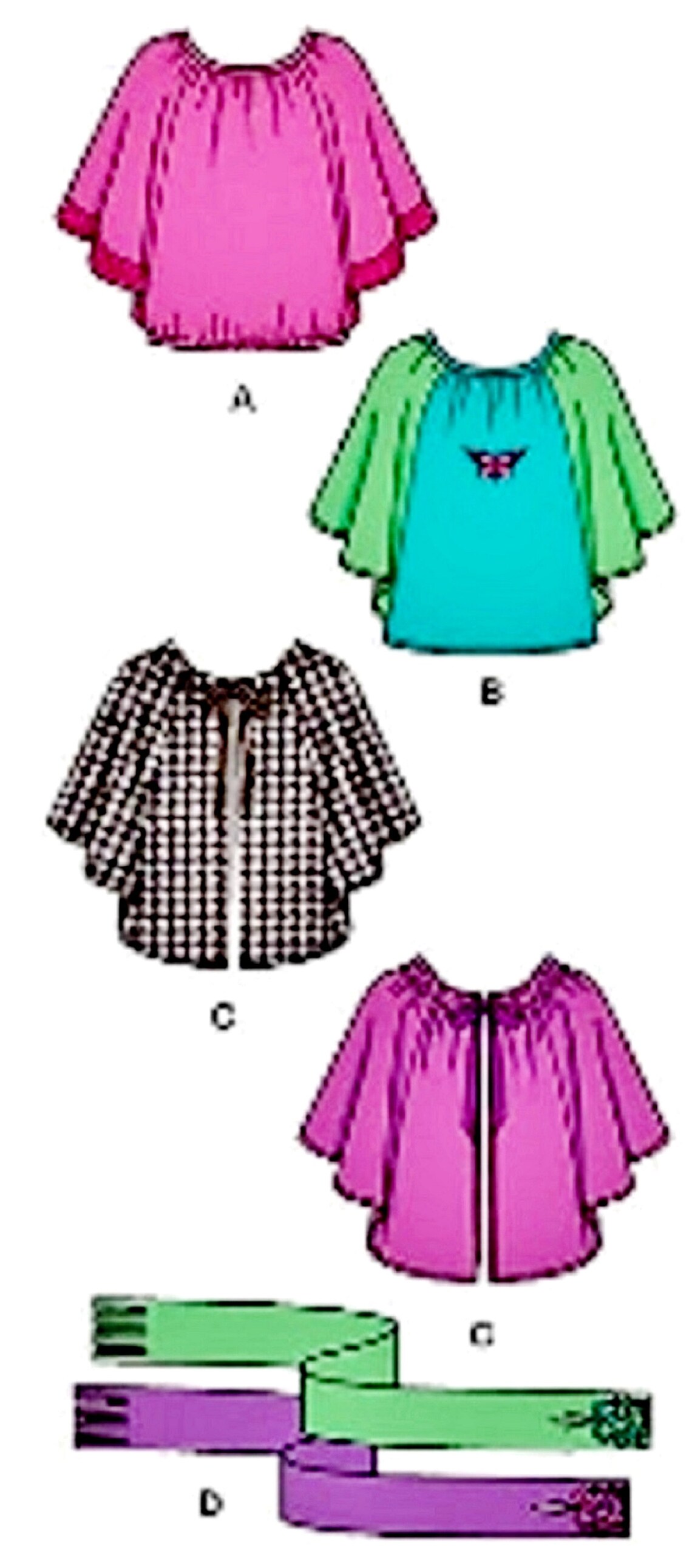 Sewing Pattern for Girls Loose Fit Knit Top Pattern Etsy