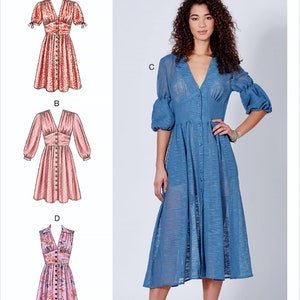Sewing Pattern Women's Dress Pattern, Misses' Dress Pattern, Full Skirt Dress Pattern, McCall's Sewing Pattern 7974