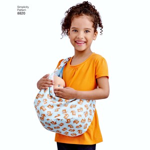 Sewing Pattern Baby Doll Clothes Pattern, Baby Doll Sling Carrier ...