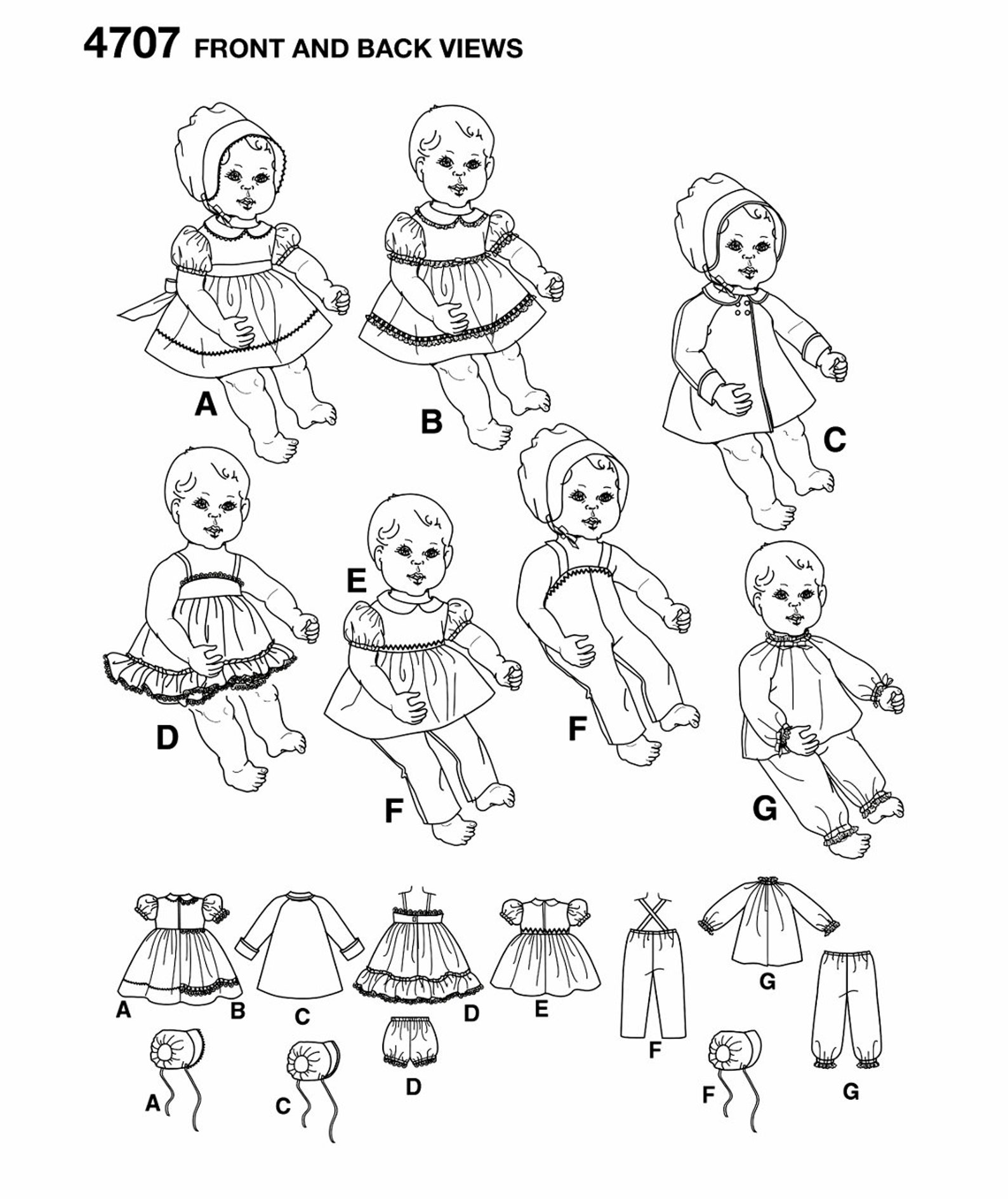 Sewing Pattern Baby Doll Clothes Pattern Doll Baby Petticoat Etsy