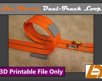 Circuito de doble pista para coches Hot Wheels y Monster Trucks (archivo imprimible en 3D)