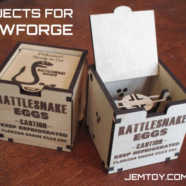 Rattlesnake Eggs Prank SVG Glowforge Laser Cutter Project