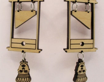 Guillotine Earrings SVG for Glowforge Laser Cutter