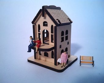 Laser Cut your own Tiny Doll House SVG for Glowforge