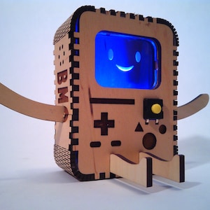 Laser cut your own Adventure Time BMO Lamp SVG for Glowforge