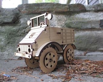 Laser Cut your own Unimog Toy! SVG file for Glowforge