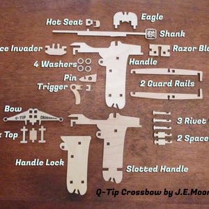 Laser cut your own Q-Tip Crossbow toy SVG file for Glowforge image 5