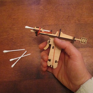 Laser cut your own Q-Tip Crossbow toy SVG file for Glowforge image 3