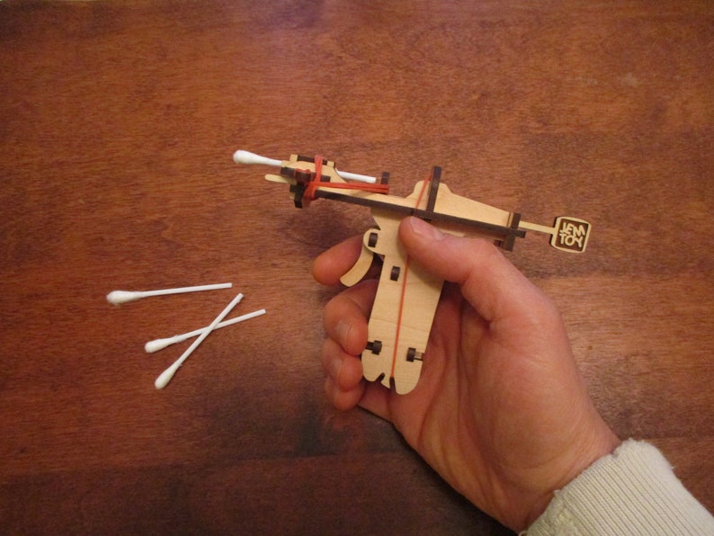 Laser cut your own Q-Tip Crossbow toy SVG file for Glowforge image 3