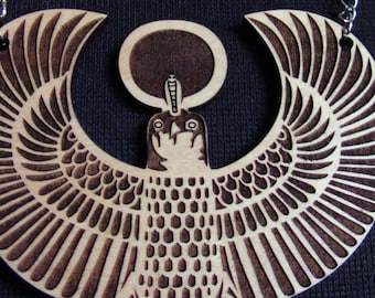 Laser cut your own Egyptian Horus and Nekhbet pendants: SVG for Glowforge