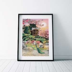 Kew Gardens japanischer Tor Druck / Botanischer Garten Poster / japanischer Garten Druck / Tor