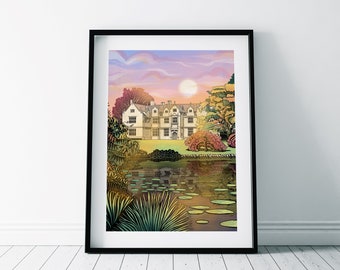 Wakehurst Place Print/ Wakehurst Gardens/ Waterlily Pond