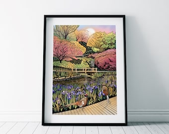 Wakehurst Iris Dell Print/ Wakehurst Place Print/ Water Garden Print