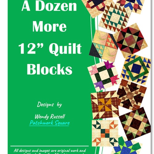 A Dozen 12 Quilt Block Patterns Etsy