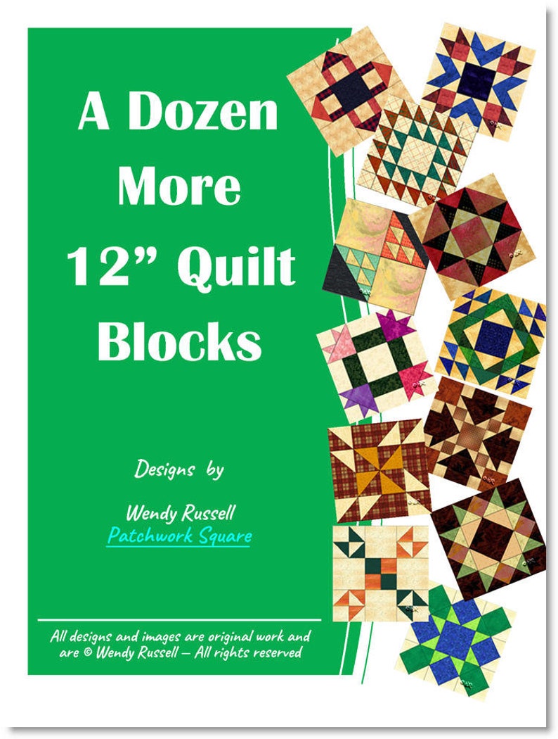A Dozen MORE 12 Quilt Block Patterns image 1