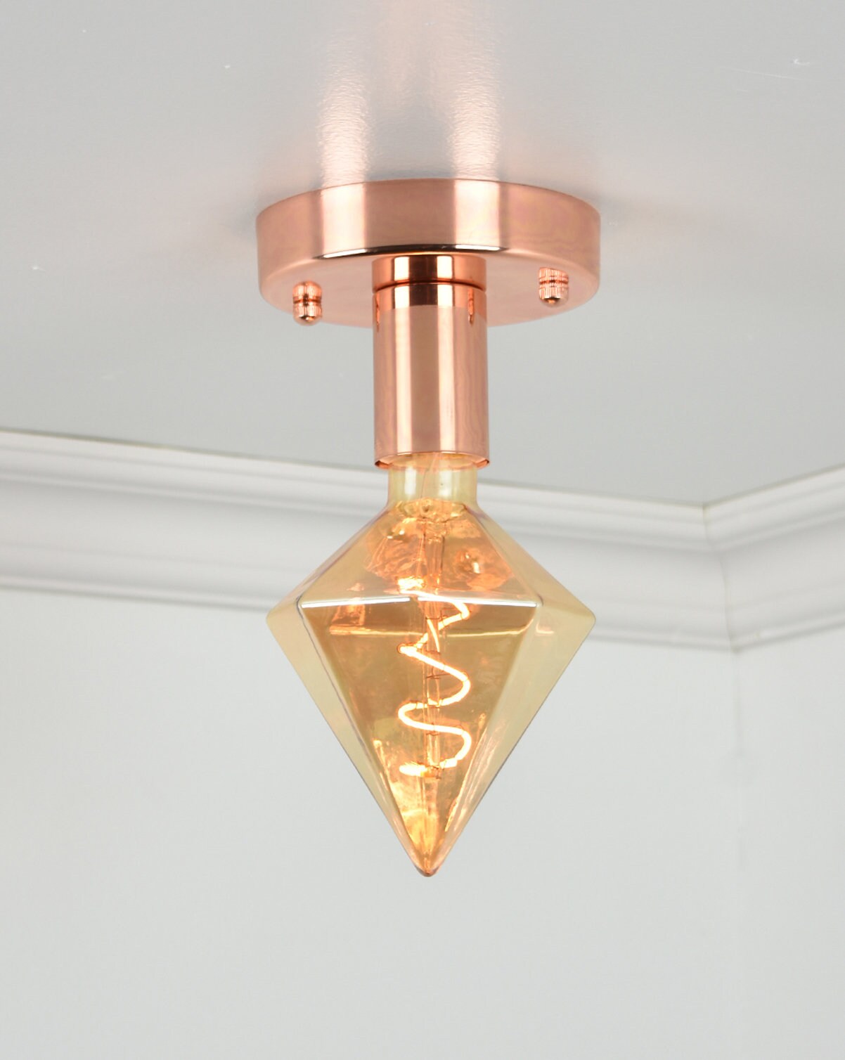 Modern Flush Mount Ceiling Lamp Diamond 