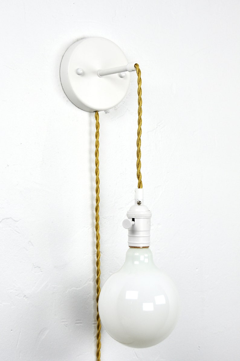 Plug in Adjustable Wall Sconce Custom Finish LED or Etsy