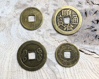 Chinese Money Coins - Set Of 3 - Abundance