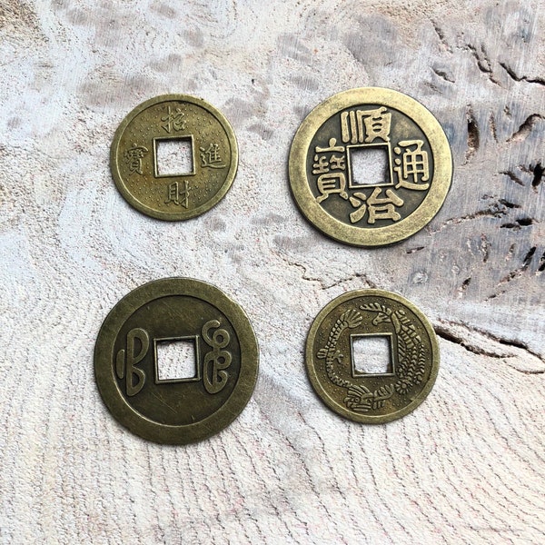Chinese Money Coins - Set Of 3 - Abundance