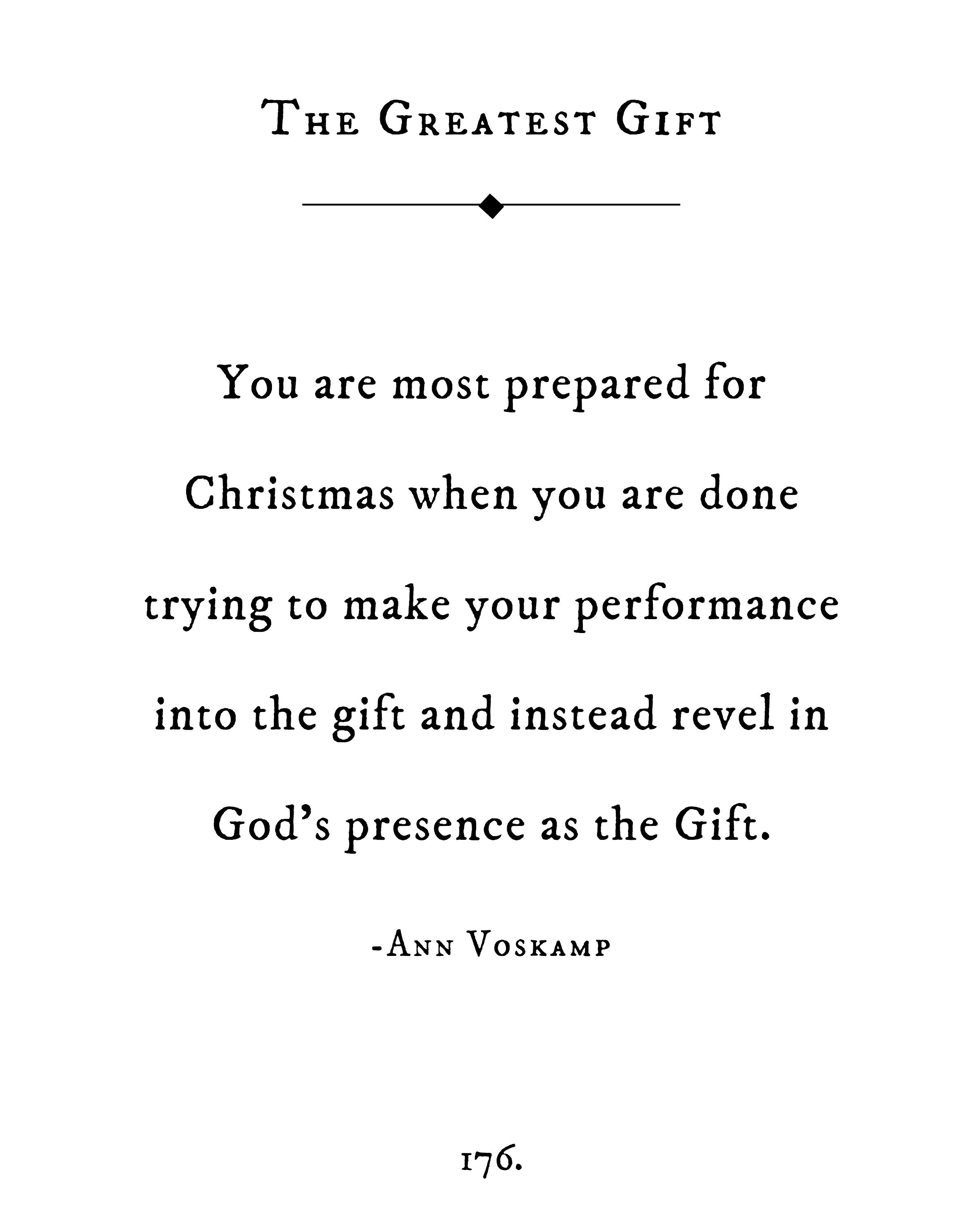 You Are Most Prepared for Christmas Sign, Ann Voskamp Quote, Printable