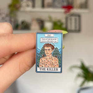 Vampire Tarot Card Enamel Pin | Forks Washington Inspired Sparkly Fantasy Pin