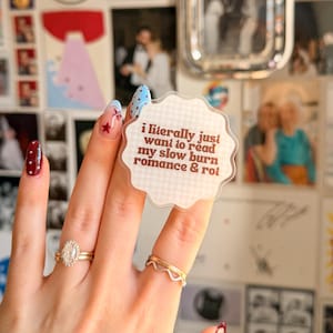 Soporte para lector electrónico Romance & Rot / Soporte plano de acrílico para teléfono / Regalo para amantes de los libros