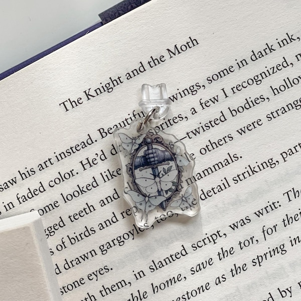 Fantasy Knight Moth E-Reader Charm | Bookish E-Reader Accessory