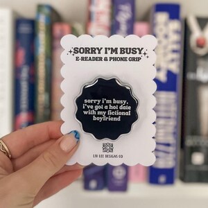 Fictional Boyfriend Acrylic E-reader Grip | Reader & Phone Holder image 2