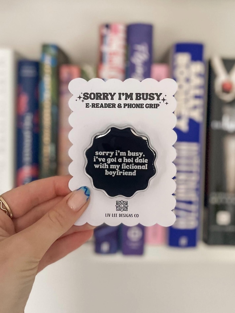 Fictional Boyfriend Acrylic E-reader Grip | Reader & Phone Holder image 2