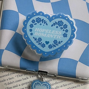 Hopeless Romantic E-reader Grip: Acrylic E-Reader Phone Holder MAGSAFE image 2
