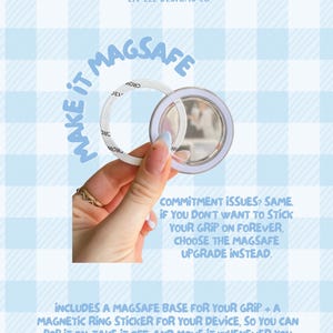 Hopeless Romantic E-reader Grip: Acrylic E-Reader Phone Holder MAGSAFE image 5