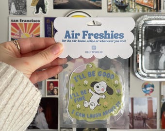 Ill Be Fine puppy groene luchtverfrisser |  Cadeau voor muziekliefhebber
