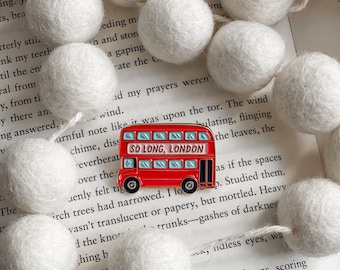 London Red Bus Soft Enamel Travel Pin | London Keepsake Gift